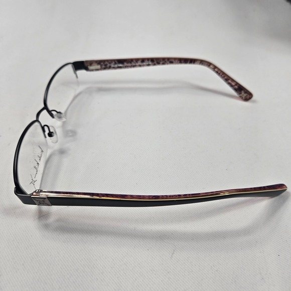 Nicole Miller Eyeglasses Black Frames‎ Leopard Print Arms 50-16-140 New main image 7